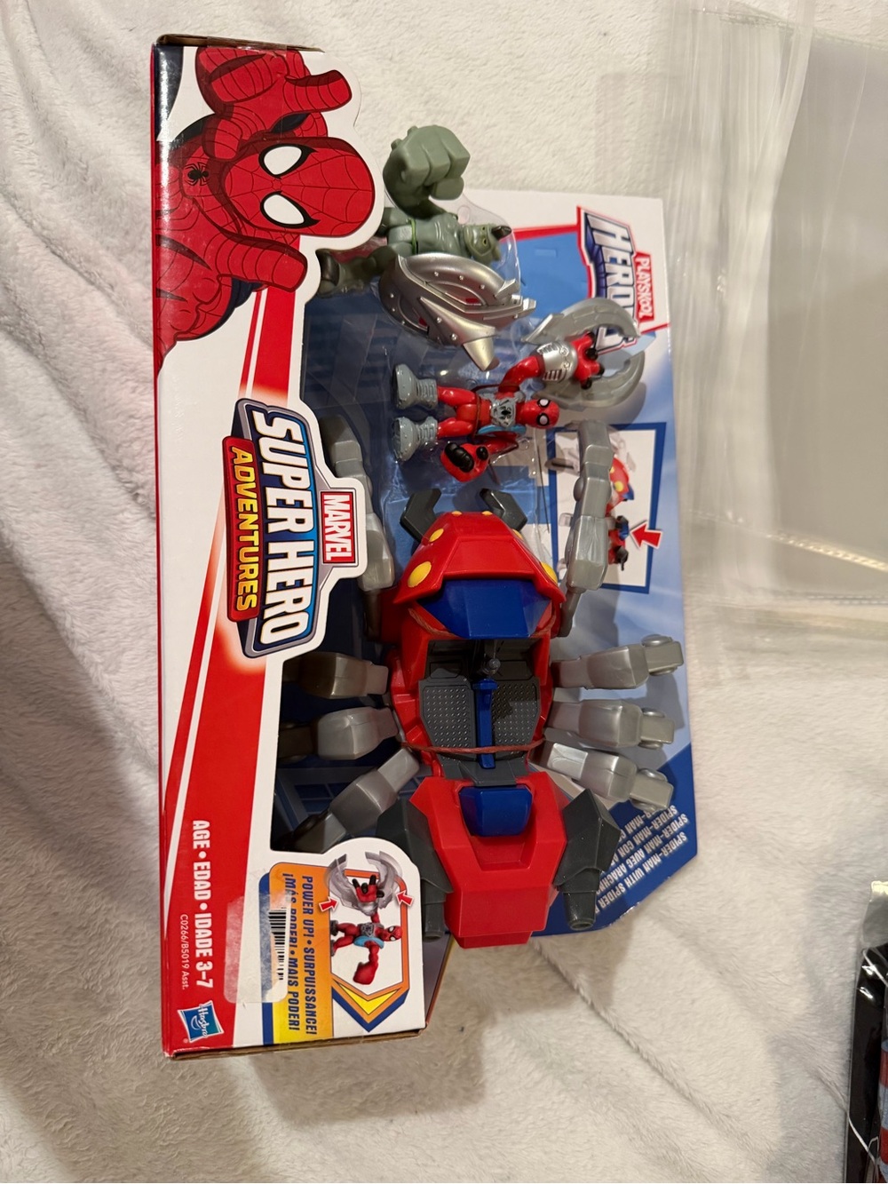 Marvel Super Hero Adventures Spider-Man Red and Gray Action Vehicle Playset